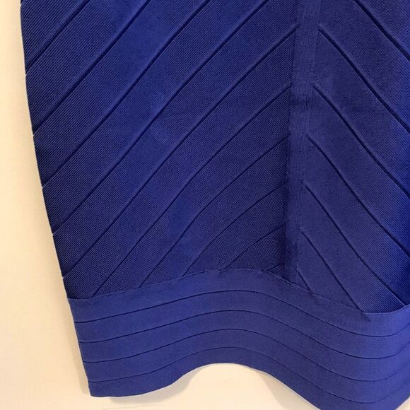 JS Collection bandage dress, cobalt blue, Sz 14, cold shoulder, body con, EUC - Picture 3 of 14